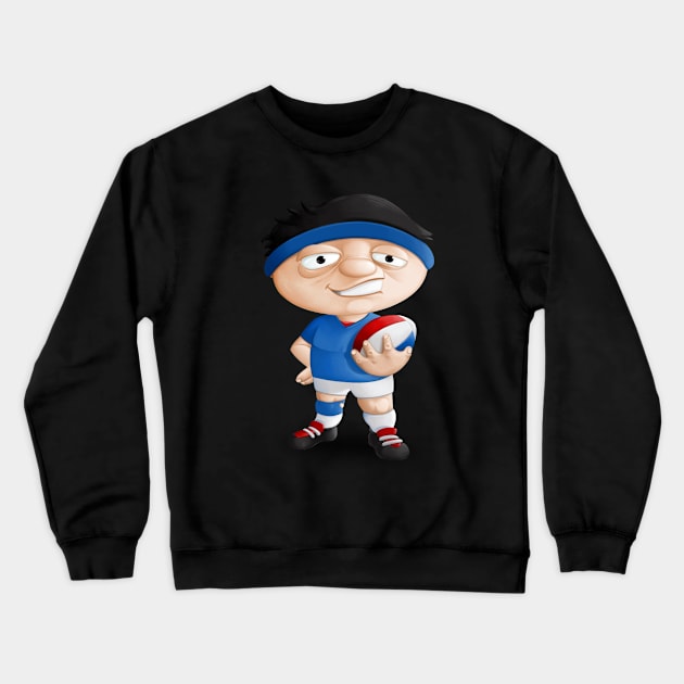 Rugby Crewneck Sweatshirt by JORDYGRAPH